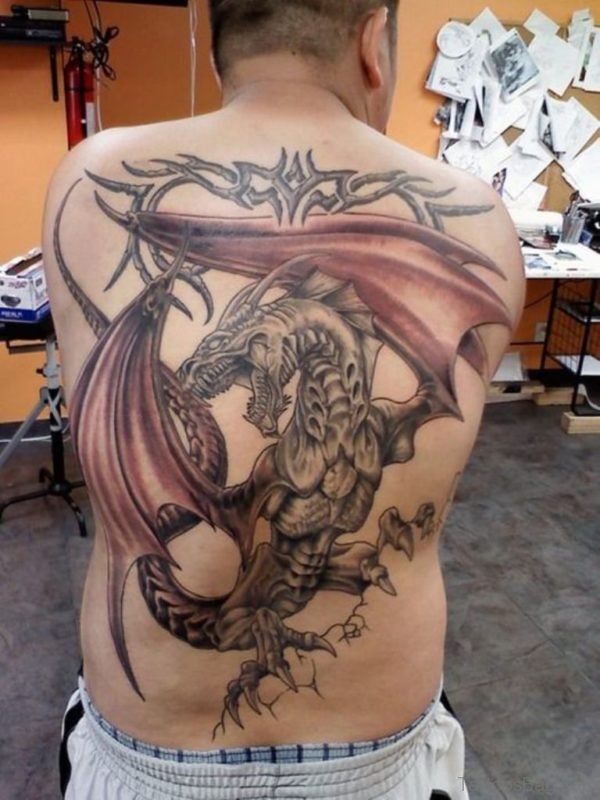 Dragon Tattoo Design On Back 