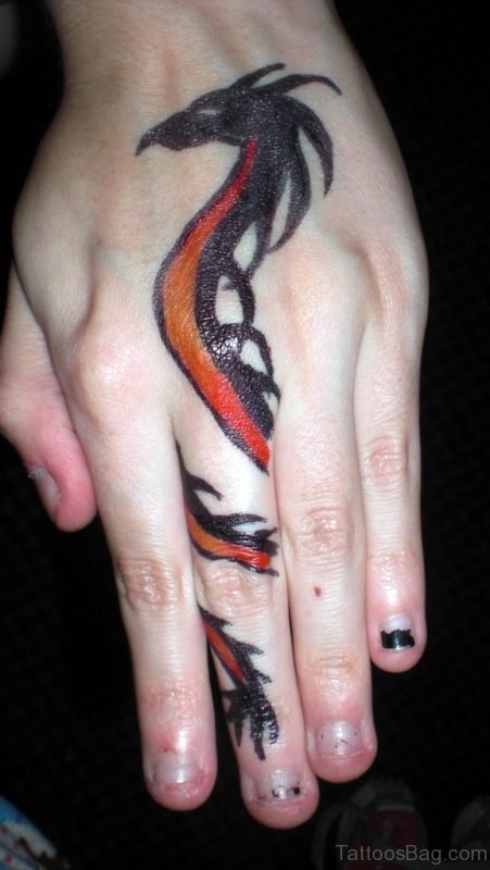 Dragon Tattoo Design On Hand 