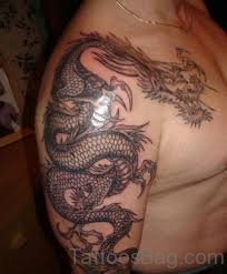 Dragon Tattoo On Half Sleeve 