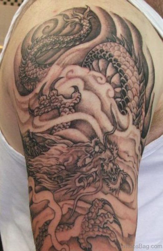 Dragon Tattoo On Shoulder 