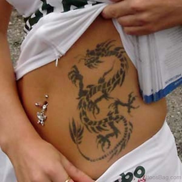 Dragon Tattoo On Stomach