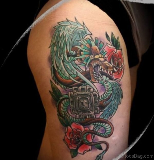 Dragon Tattoo On Thigh 