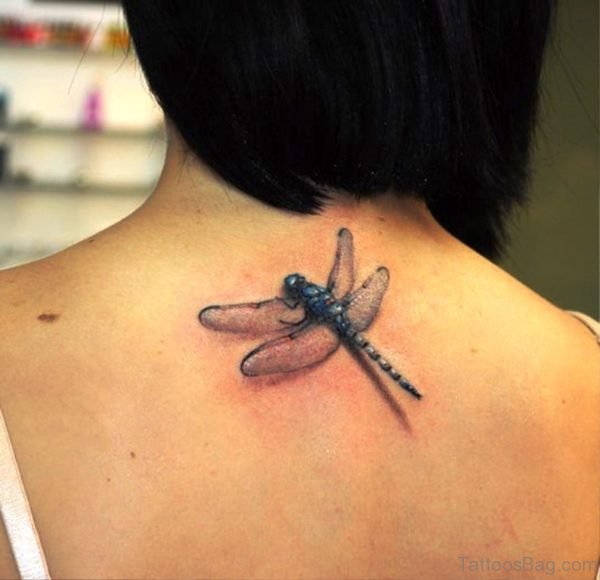 Dragonfly Tattoo On Back 