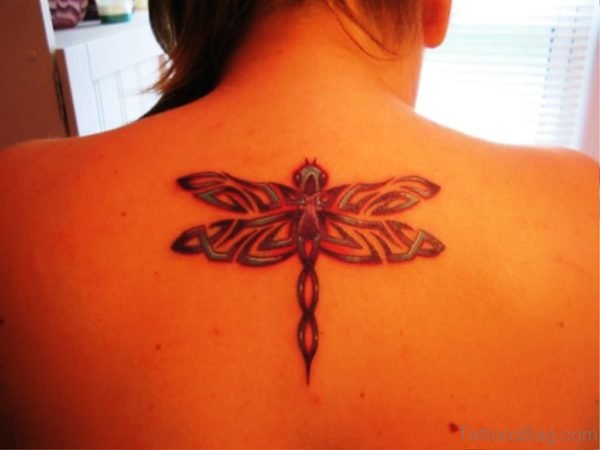 Dragonfly Tattoo Design On Back 