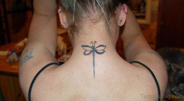 Dragonfly Tattoo On Nape