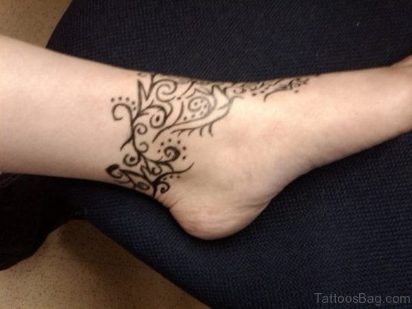 Drawing Tattoo On Ankle