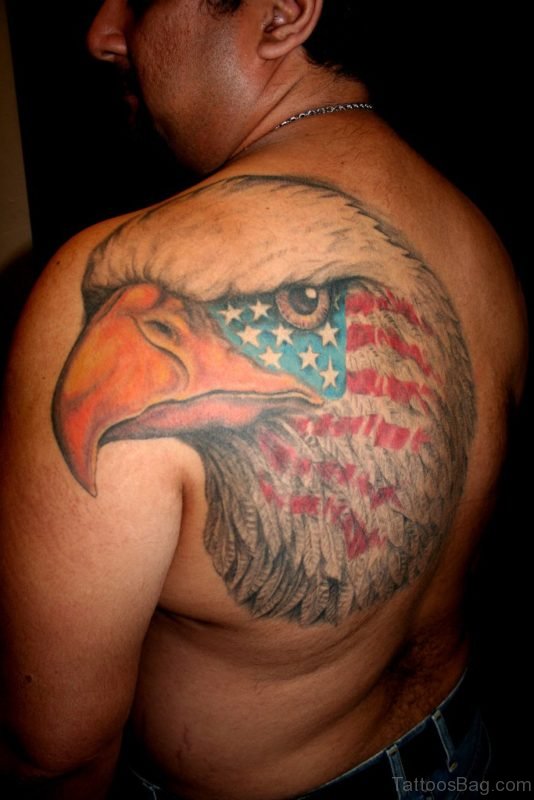 Eagle Head Tattoo On Shoulder 