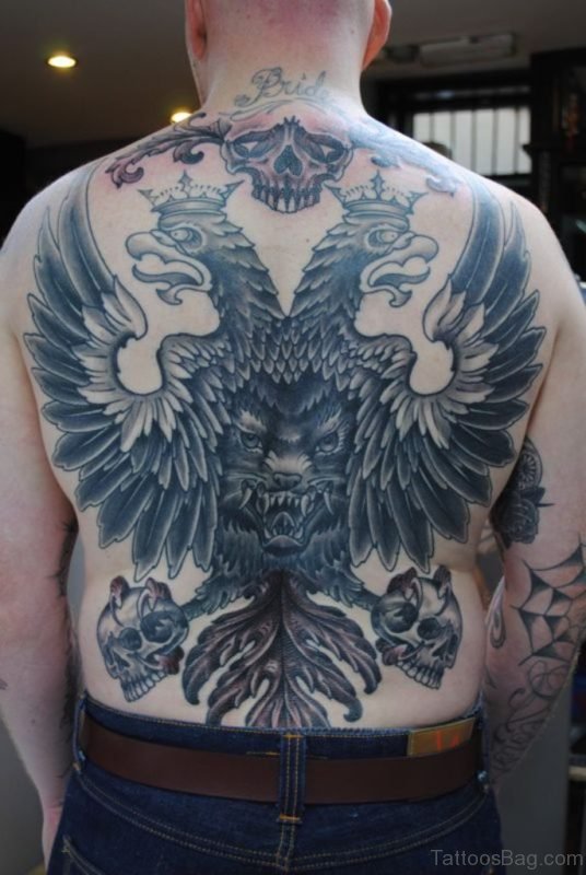 Eagle Tattoo Design On Back TB106