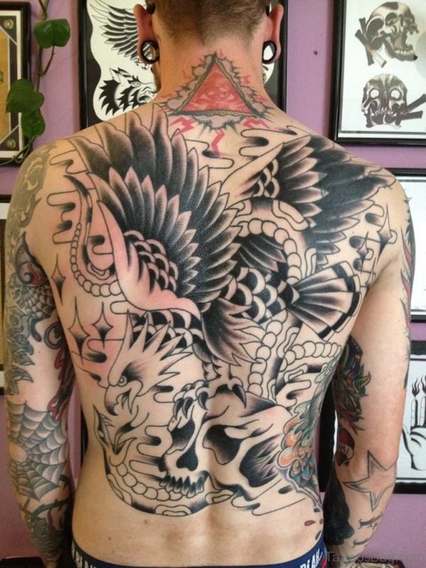 Eagle Tattoo On BAck