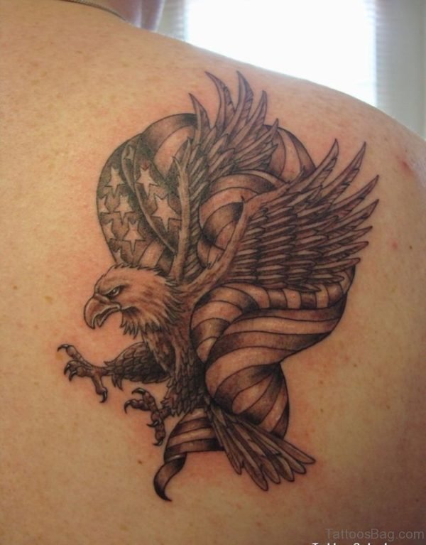 Eagle Tattoo On Back 586 TB1051 1