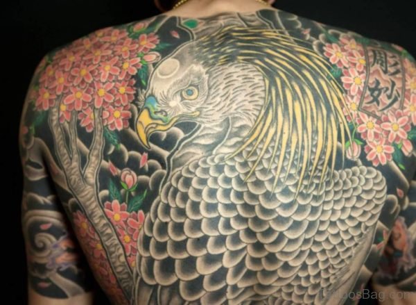 Eagle Tattoo On Back TB107