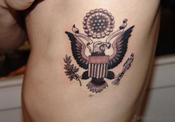 Eagle Tattoo On Rib 