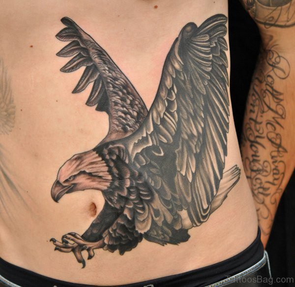 Eagle Tattoo On Stomach