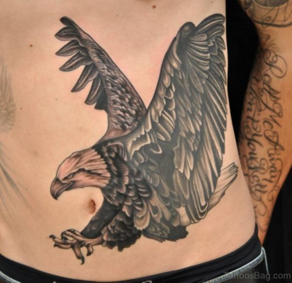 Eagle Tattoo On Stomach 