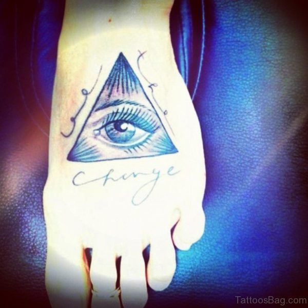 Egyptian Eye Tattoo On Foot