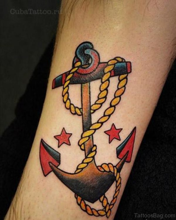 Elegant Anchor Tattoo