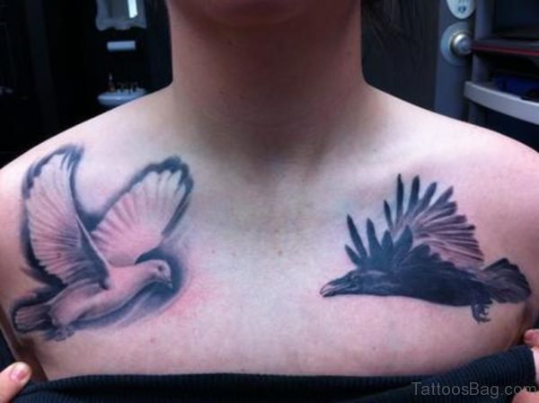 Elegant Bird Tattoo 