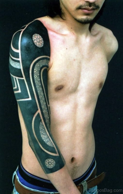 Elegant Black Tattoo On Arm