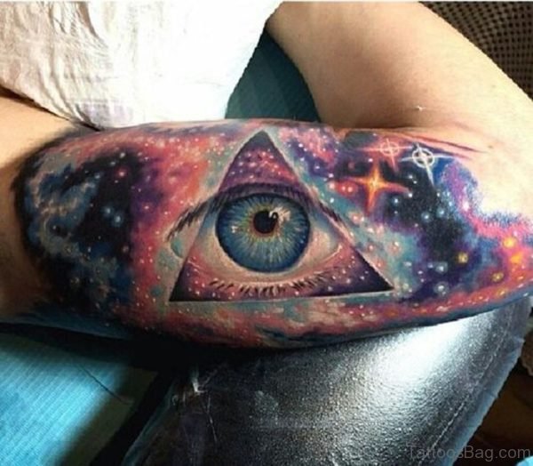 Elegant Eye Tattoo On Arm