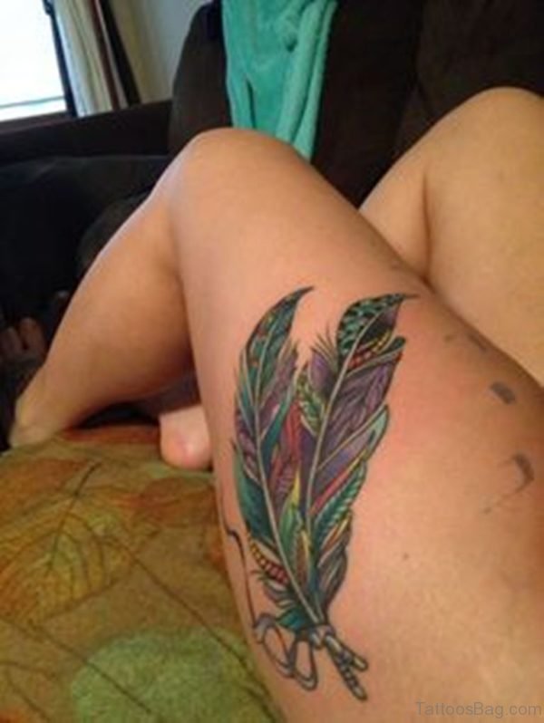 Elegant Feather Tattoo 