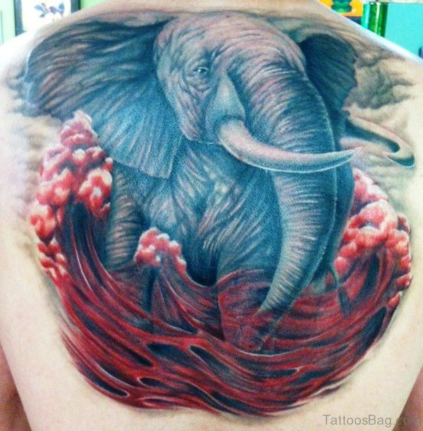 Elephant Back Tattoo Design