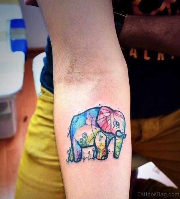 Elephant Tattoo On Arm 