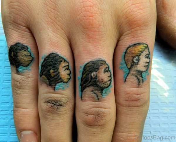 Evolution knuckles Tattoo 