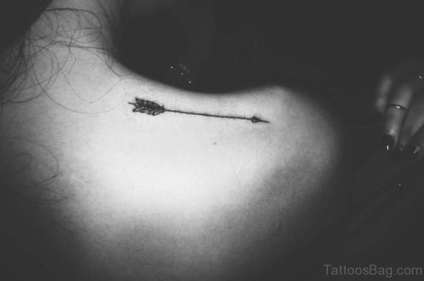 Excellent Arrow Tattoo On back