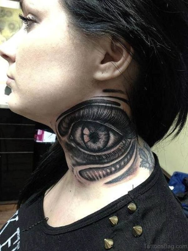 76 Excellent Eye Tattoos On Neck