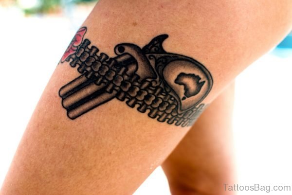 Excellent Gun Tattoo 