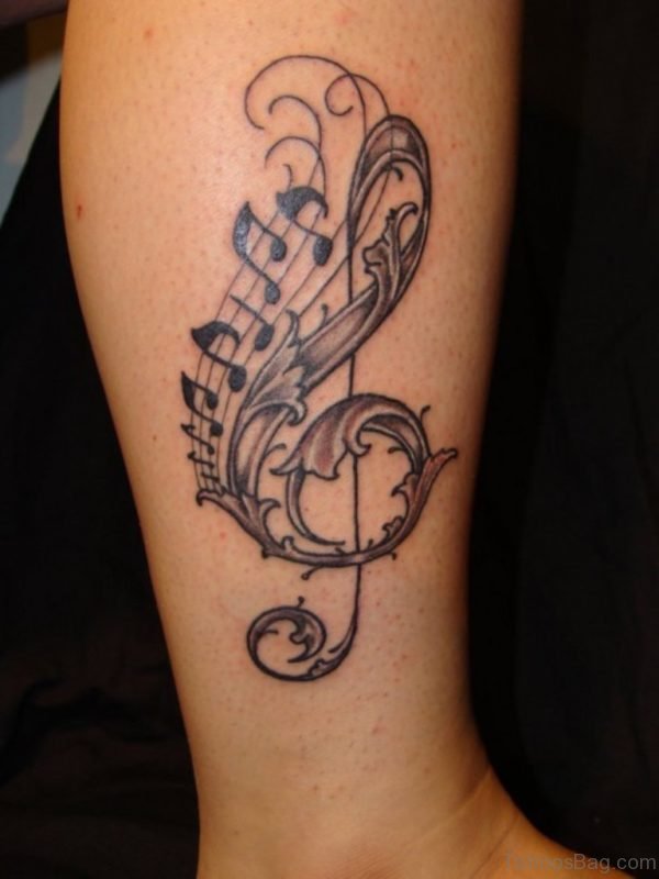 Excellent Music Note Tattoo On Wrist 