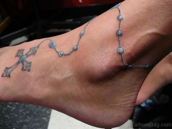 Excellent Rosary Tattoo Design