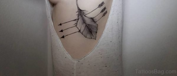Exotic Arrow Tattoo On Rib 