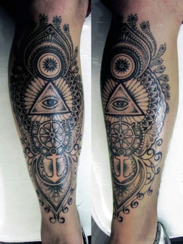 Eye And Anchor Tattoo