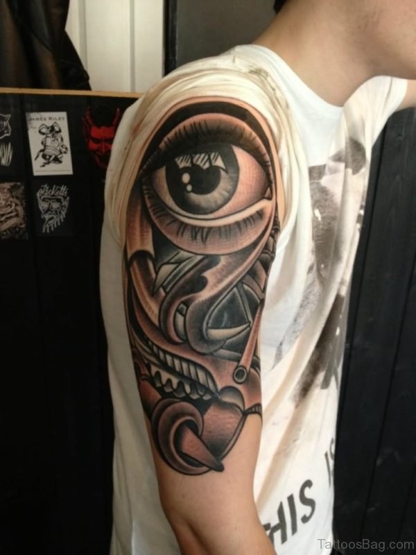 Eye Tattoo On Shoulder 