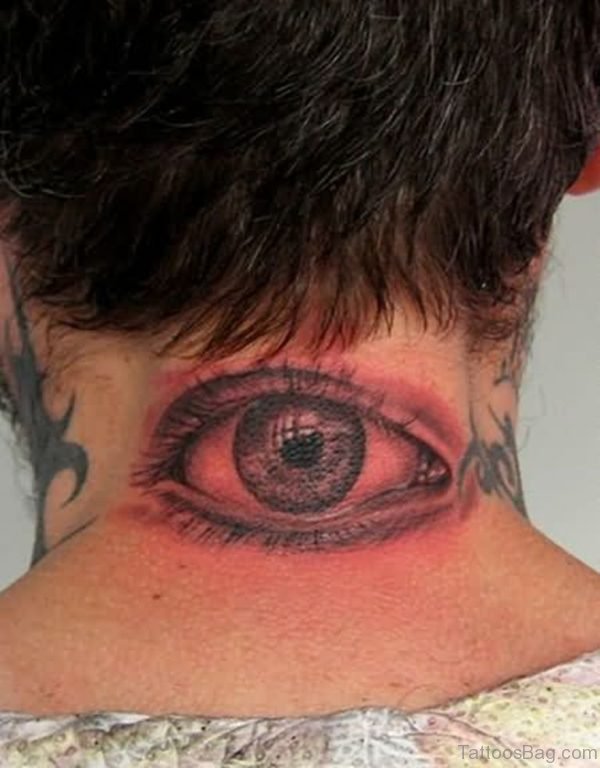 Eye Tattoo on Nape