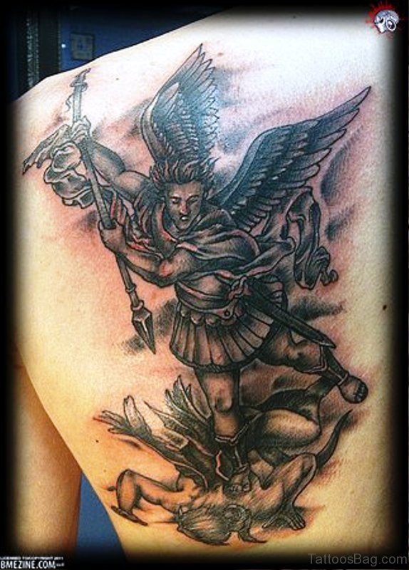 Fabulous Archangel Tattoo On Shoulder