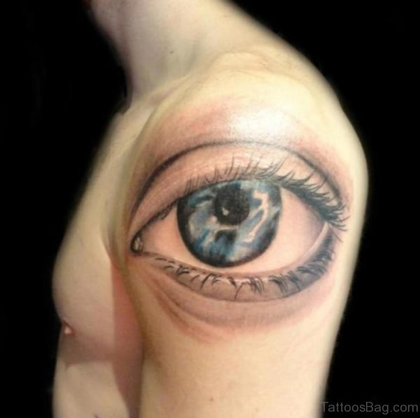 Fabulous Eye Tattoo On Shoulder