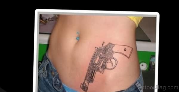 Fabulous Gun Tattoo Design