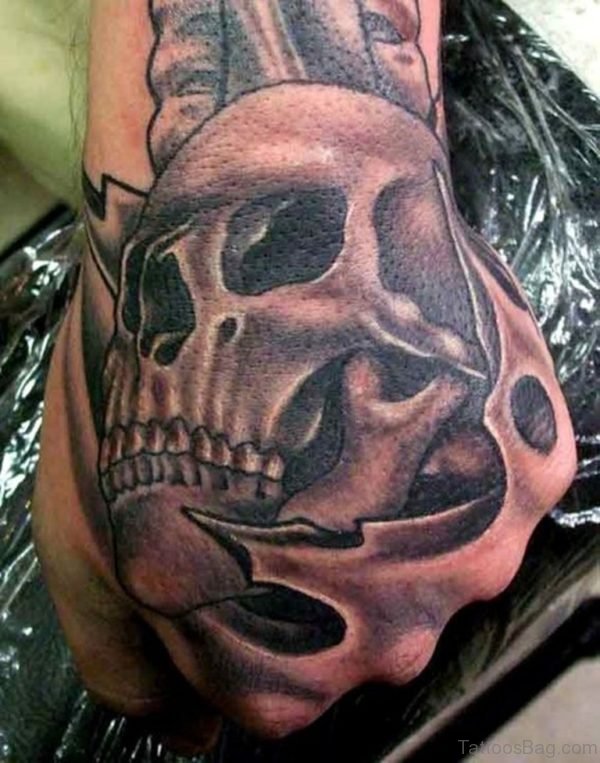 Fabulous Skull Tattoo On Hand