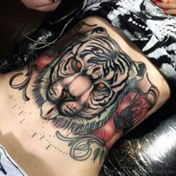 Fabulous Tiger Tattoo On Stomach