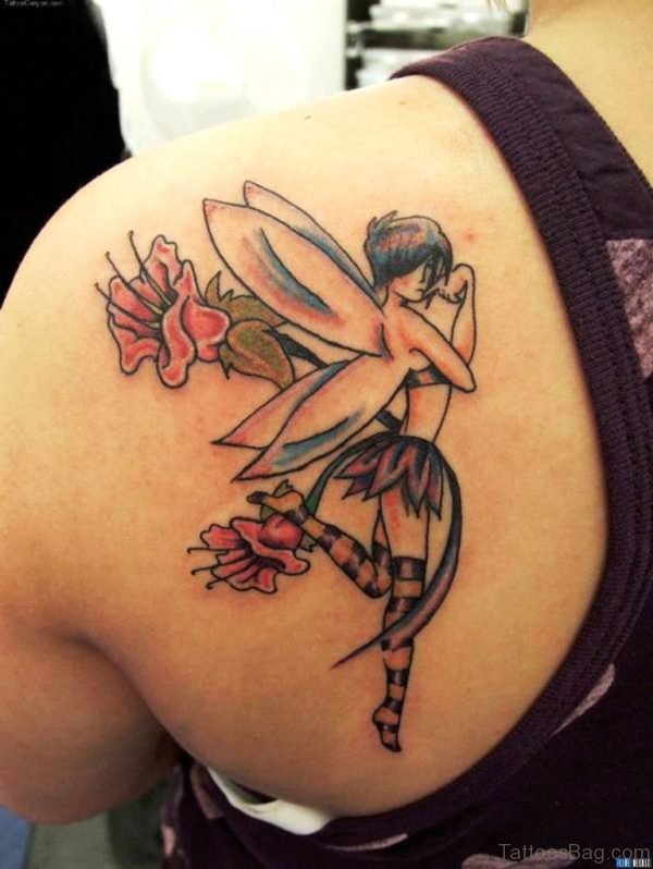 Fairy Tattoo Design On Back 