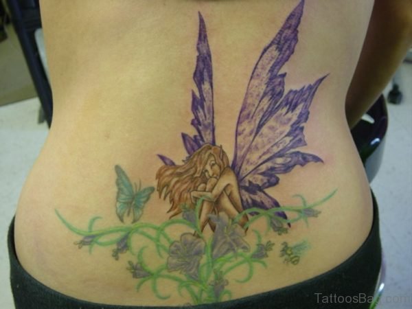 Fairy Tattoo On Lower Back