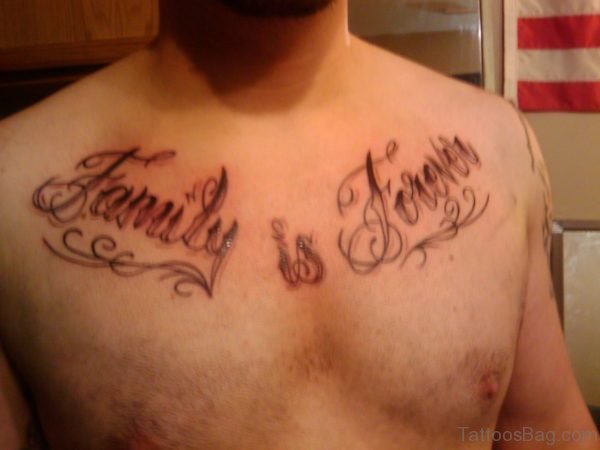 Family Forever Chest Tattoo