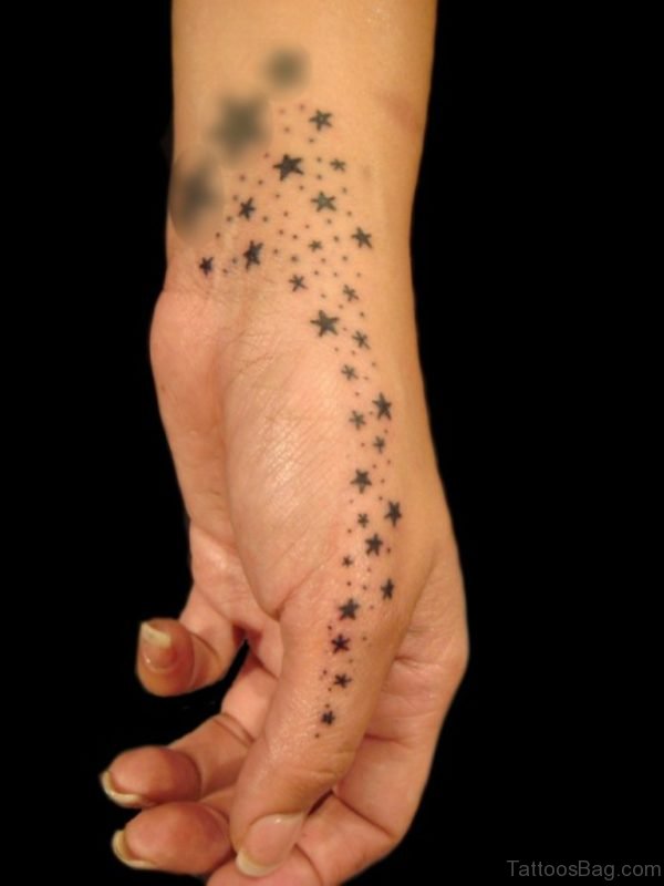 Fantastic Star Tattoo On Hand