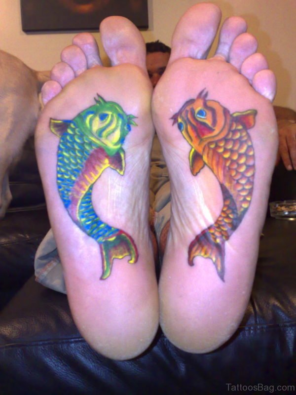 Fish Tattoo On Under Foot 