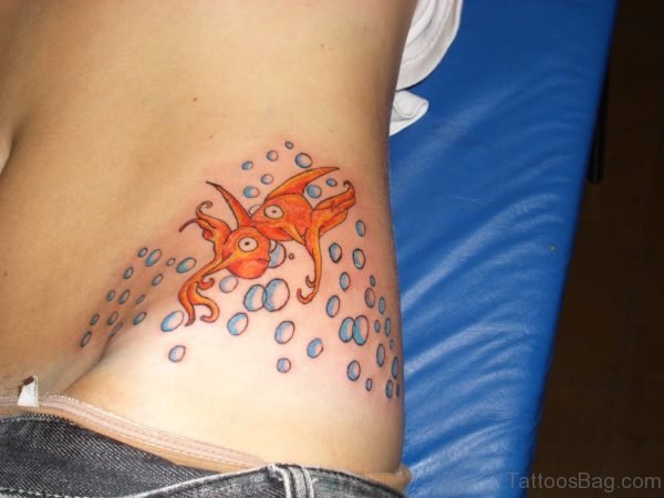 Fish Tattoo On Waist 