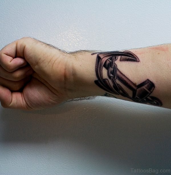 Fine Anchor Tattoo