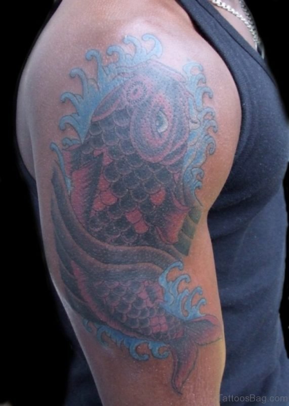 Fish Tattoo Design On Half Sleeve 