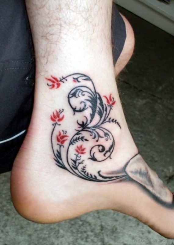 Floral Ankle Tattoo